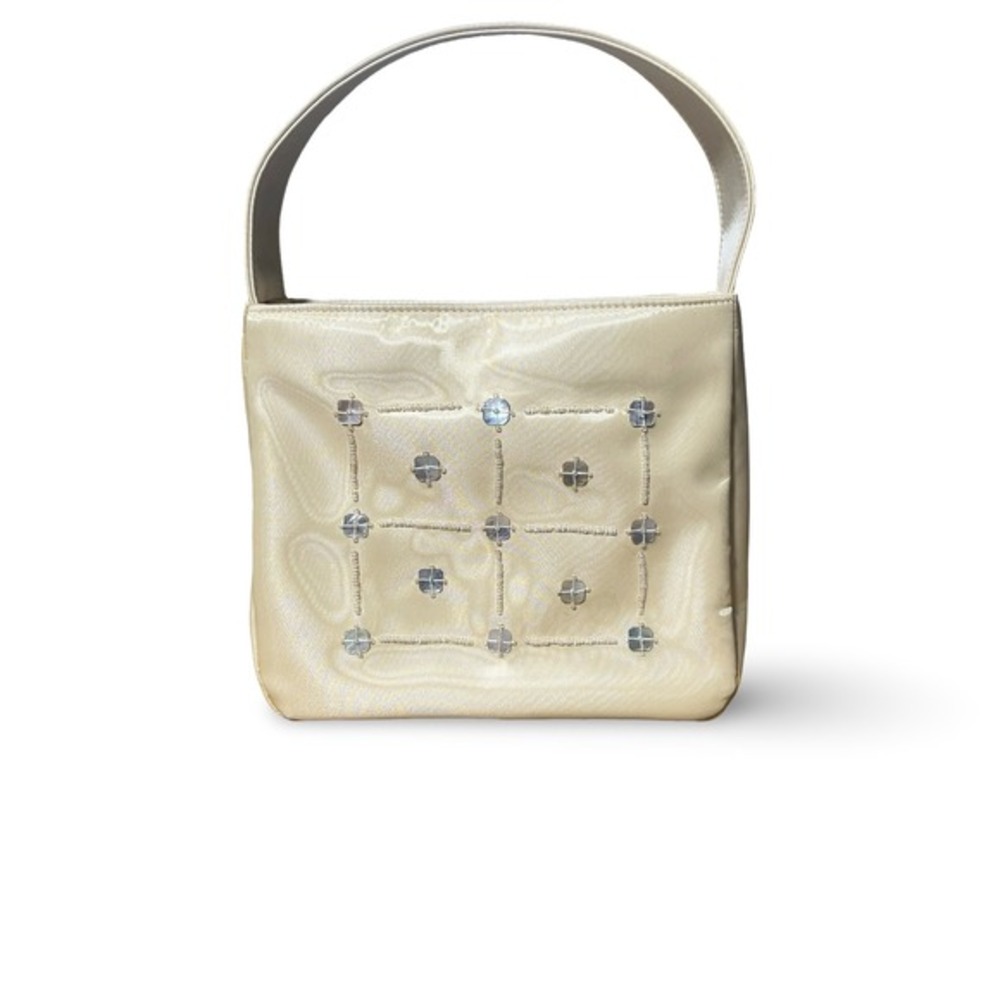 Vintage Victoria's Secret Baguette Bag Ivory‎ Beaded Y2K Evening Purse